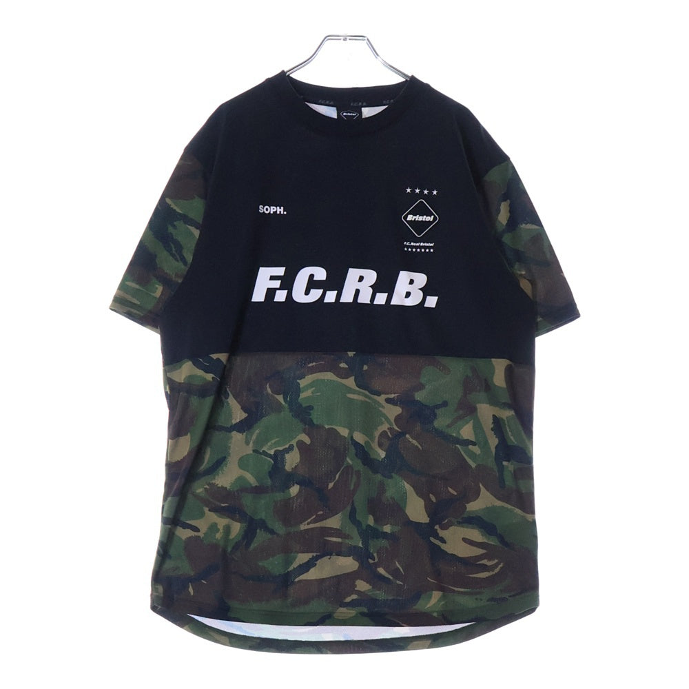 F.C.R.B./F.C.Real Bristol/FCRB(エフシーアールビー/エフシーレアルブリストル) 22SS S/S PRE MATCH TOP TEE ショートスリーブ プレ マッチ トップ カモ柄 クルーネック半袖Tシャツ カットソー マルチカラー FCRB-220049