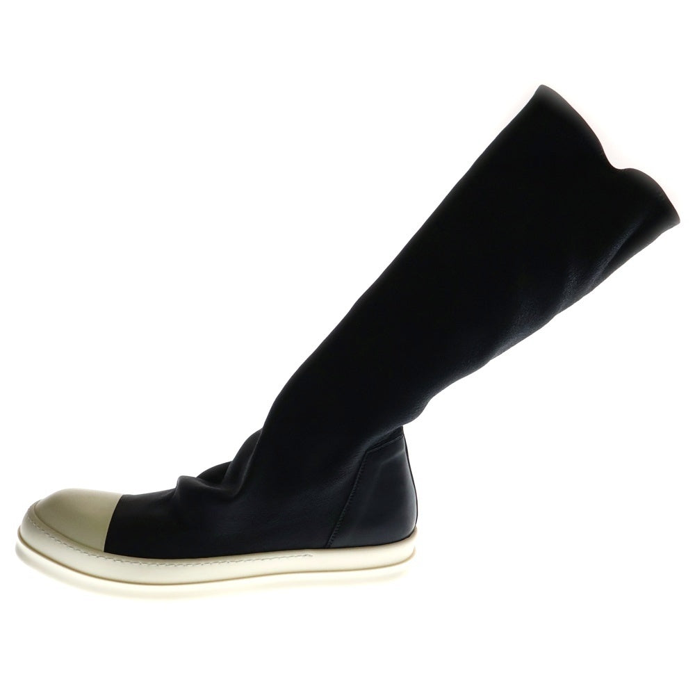 Rick Owens(リックオウエンス) 16AW SOCK SNEAKS ソックスニーカー レザー ハイカットスニーカー ブラック/ホワイト RU16F6872