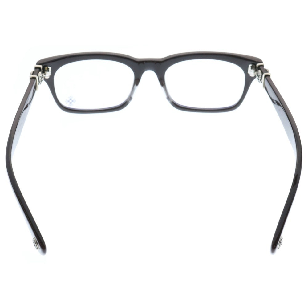 CHROME HEARTS(クロムハーツ) GITTIN ANY ?-A BSフレアフレーム ウェリントン サングラス メガネ 眼鏡 ブラウン/シルバー