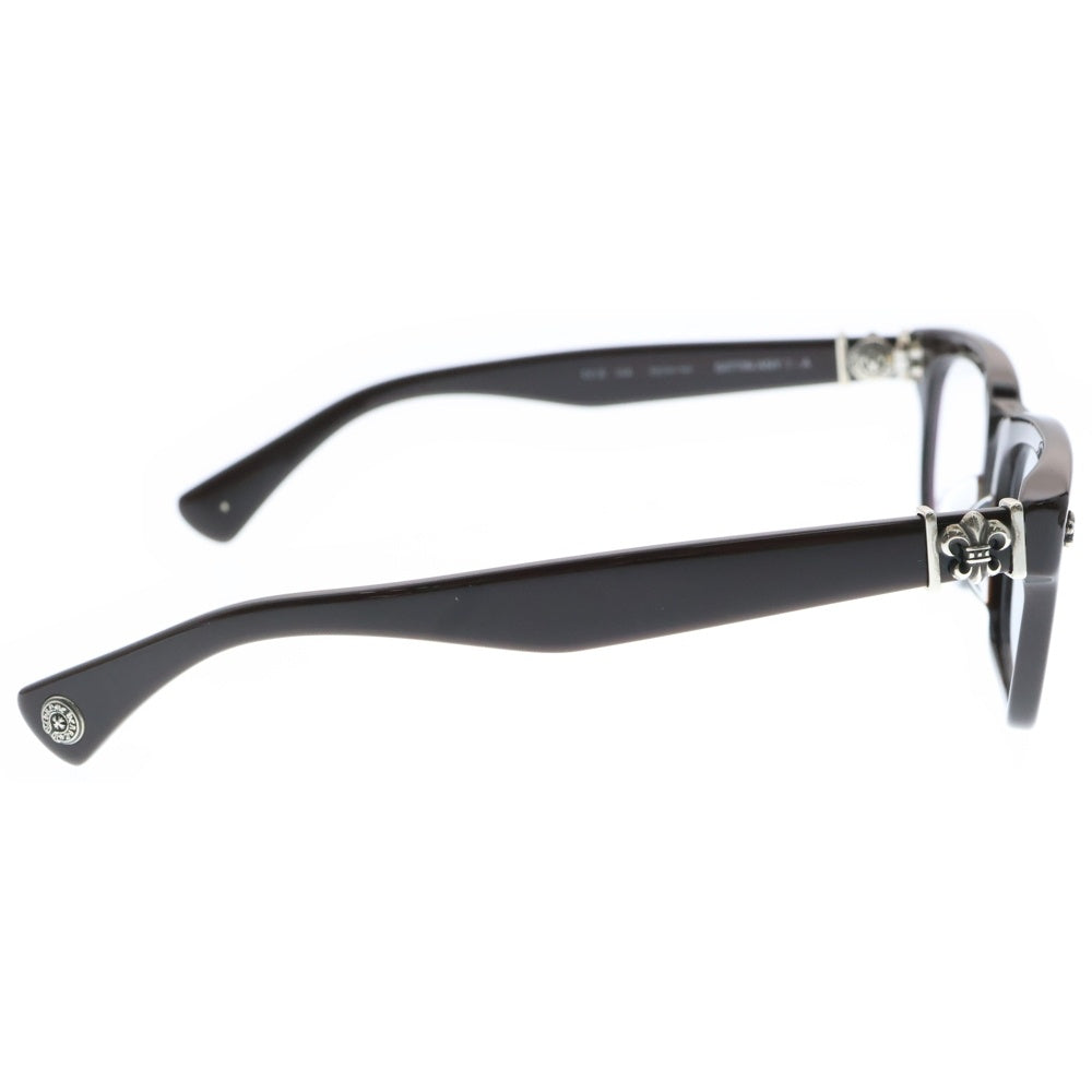 CHROME HEARTS(クロムハーツ) GITTIN ANY ?-A BSフレアフレーム ウェリントン サングラス メガネ 眼鏡 ブラウン/シルバー