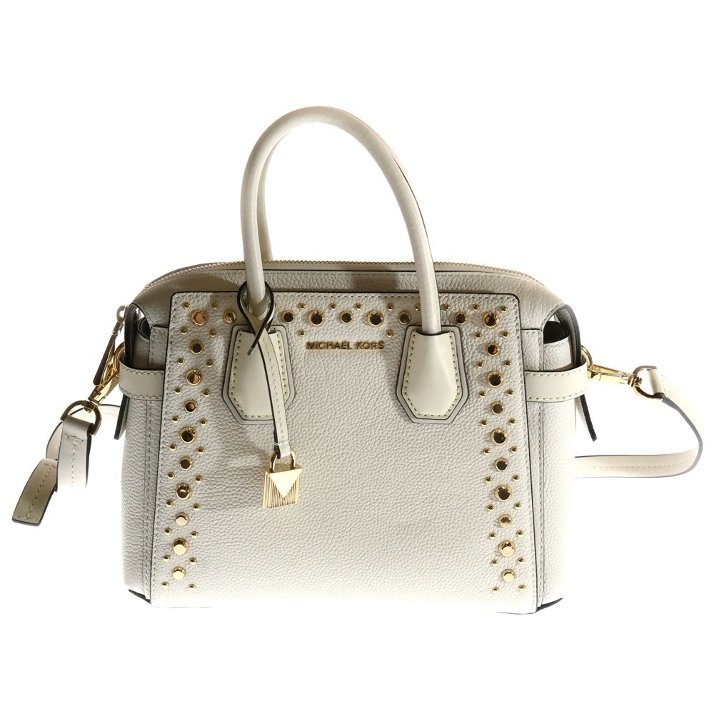 MICHAEL KORS(マイケルコース) 2WAY スタッズデザイン ショルダー ハンドバッグ レディース ホワイト 30T0GM9S1L