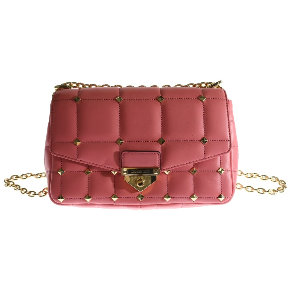MICHAEL KORS(マイケルコース) キルティング チェーンショルダーバッグ レディース ピンク/ゴールド 30S1G1SL7Y