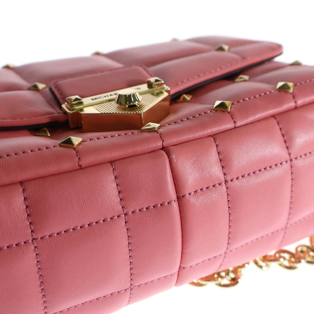 MICHAEL KORS(マイケルコース) キルティング チェーンショルダーバッグ レディース ピンク/ゴールド 30S1G1SL7Y