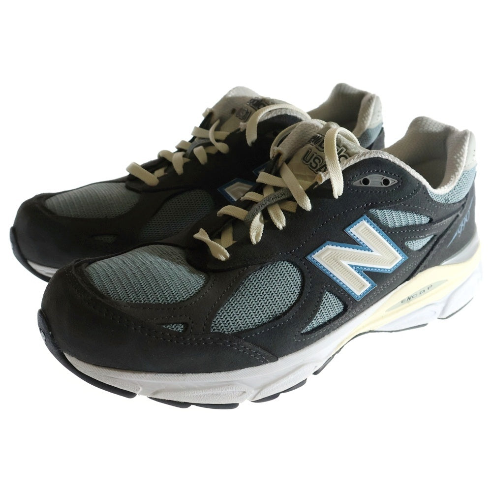 New Balance(ニューバランス) ×KITH M990KS3 STEEL BLUE キス スティールブルー スウェード ローカットスニーカー グレー US9.5/27.5cm