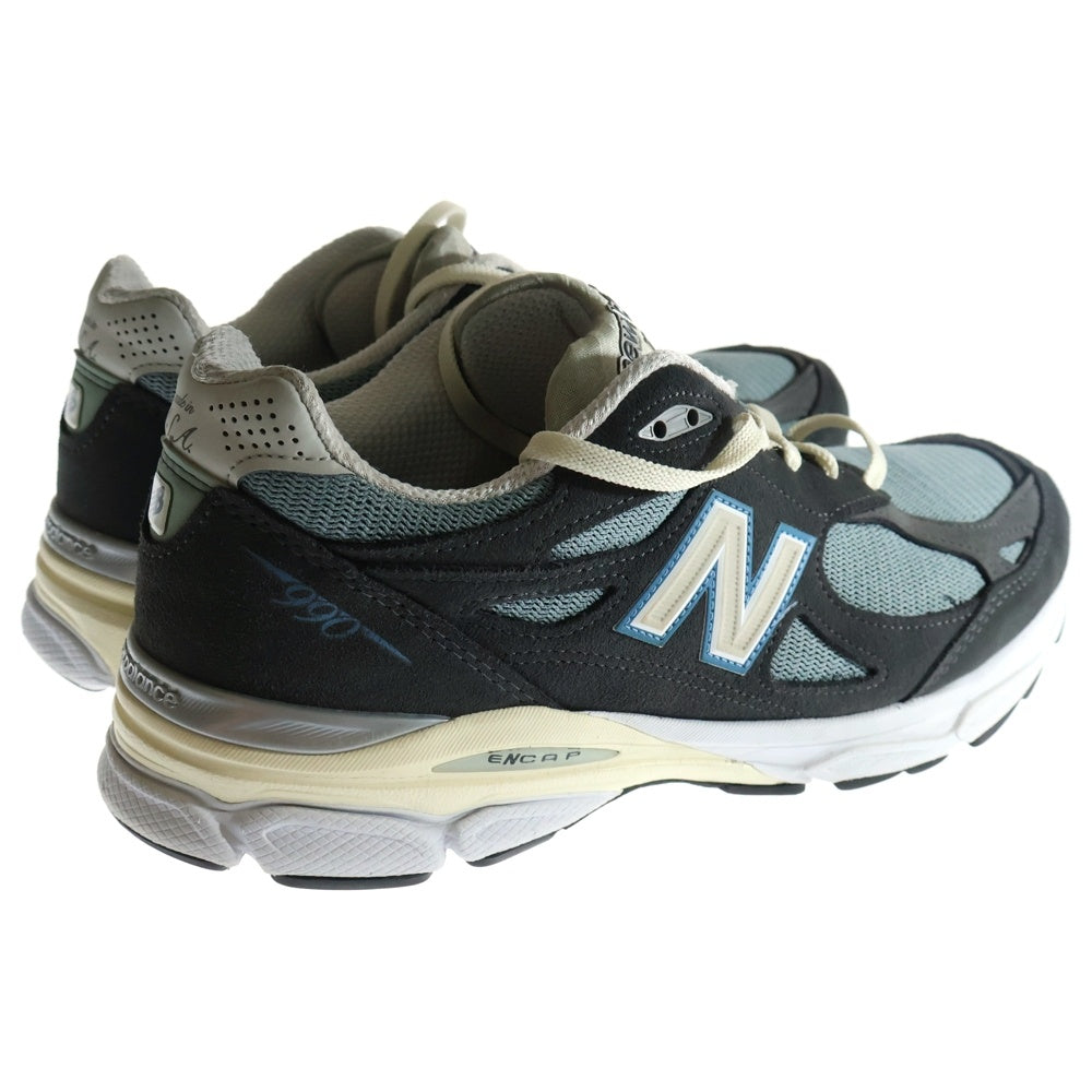 New Balance(ニューバランス) ×KITH M990KS3 STEEL BLUE キス スティールブルー スウェード ローカットスニーカー グレー US9.5/27.5cm