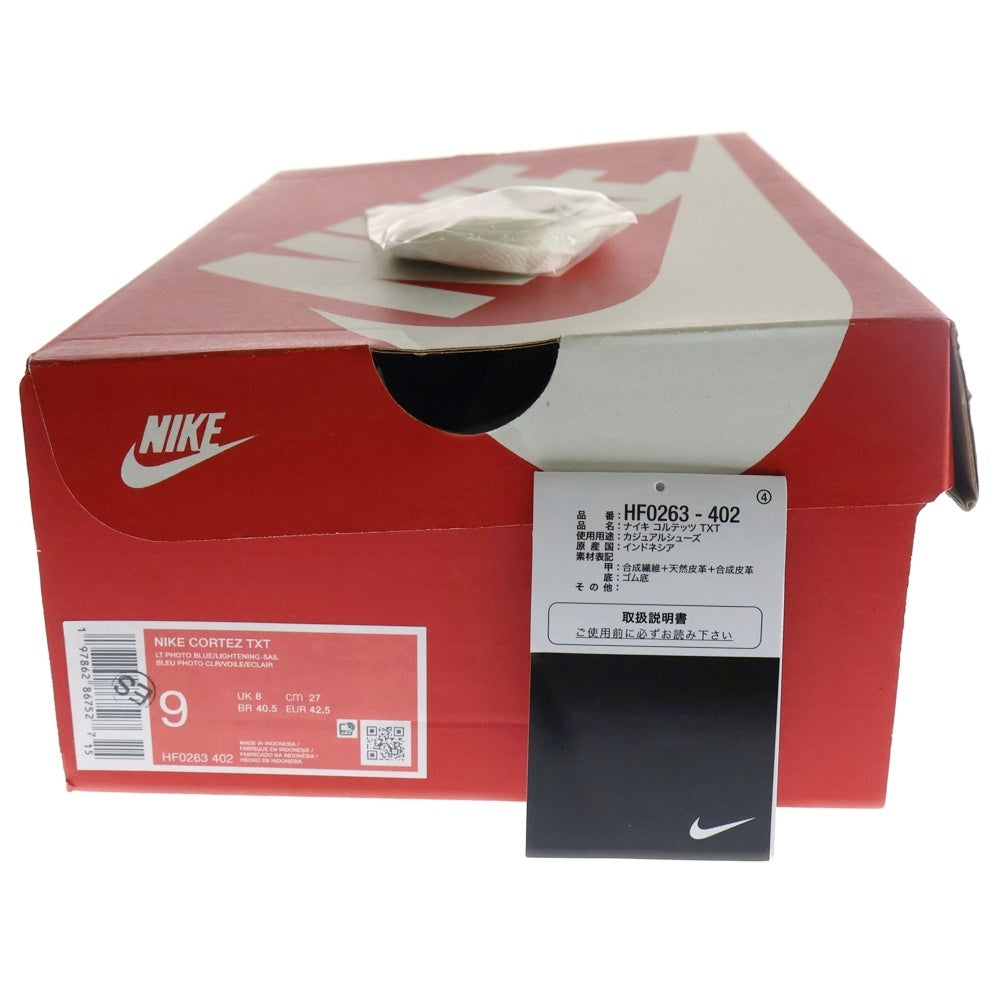 NIKE(ナイキ) CORTEZ TXT コルテッツ テキスタイル ローカットスニーカー ブルー US9/27cm HF0263-402