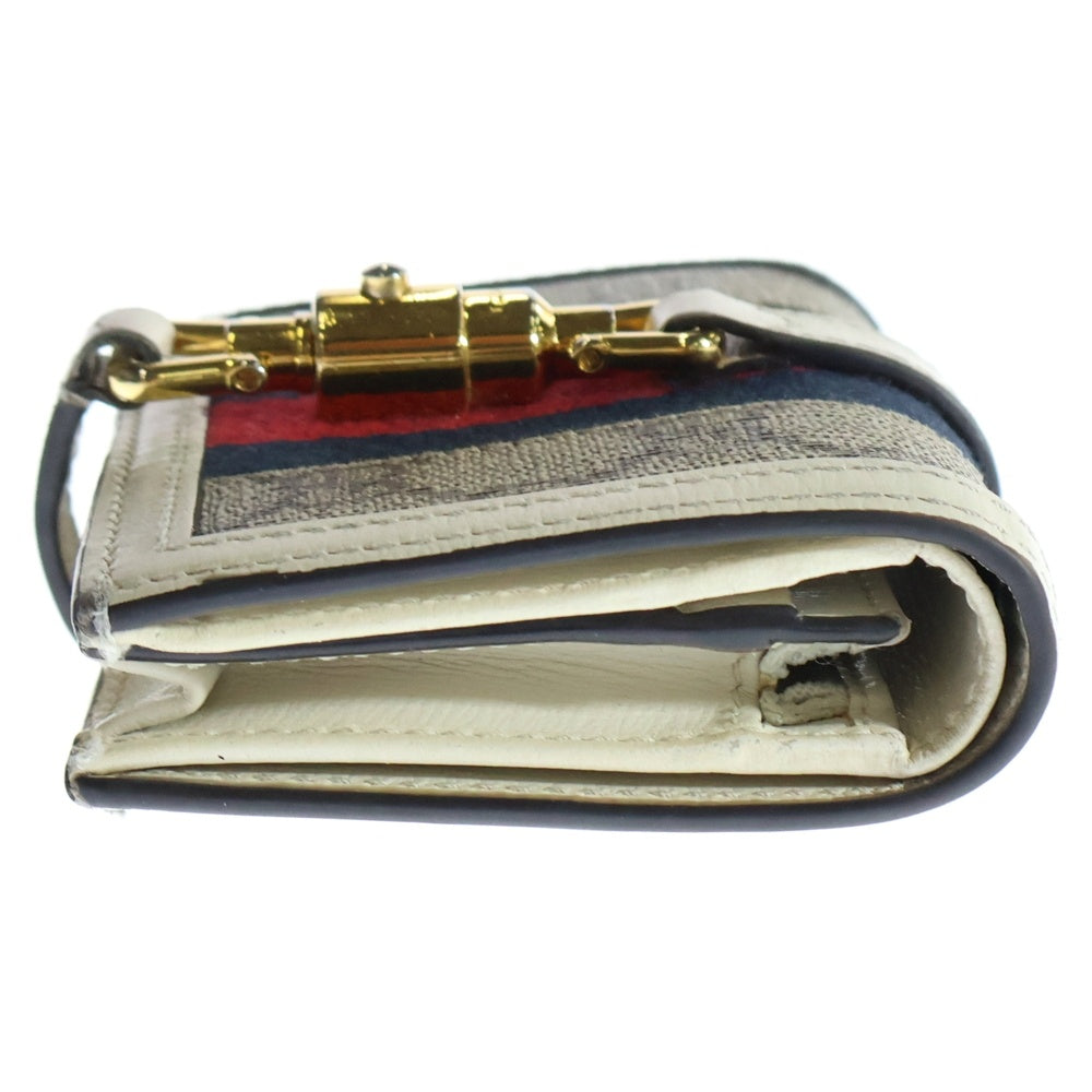 GUCCI(グッチ) ジャッキー1961 GGスプリーム 2つ折り コンパクトウォレット 財布 マルチカラー 645536