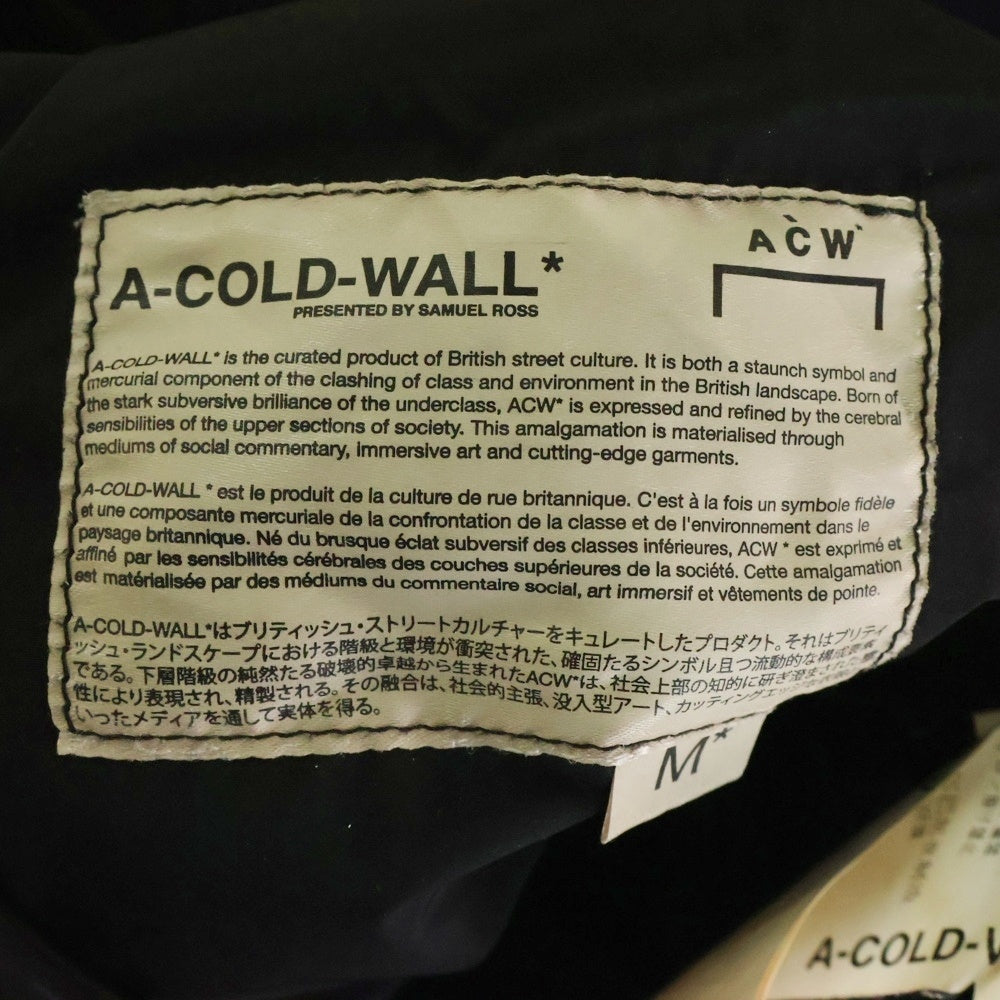 A-COLD-WALL(アコールドウォール) ナイロン サイドジップデザイン トラック パンツ ブラック