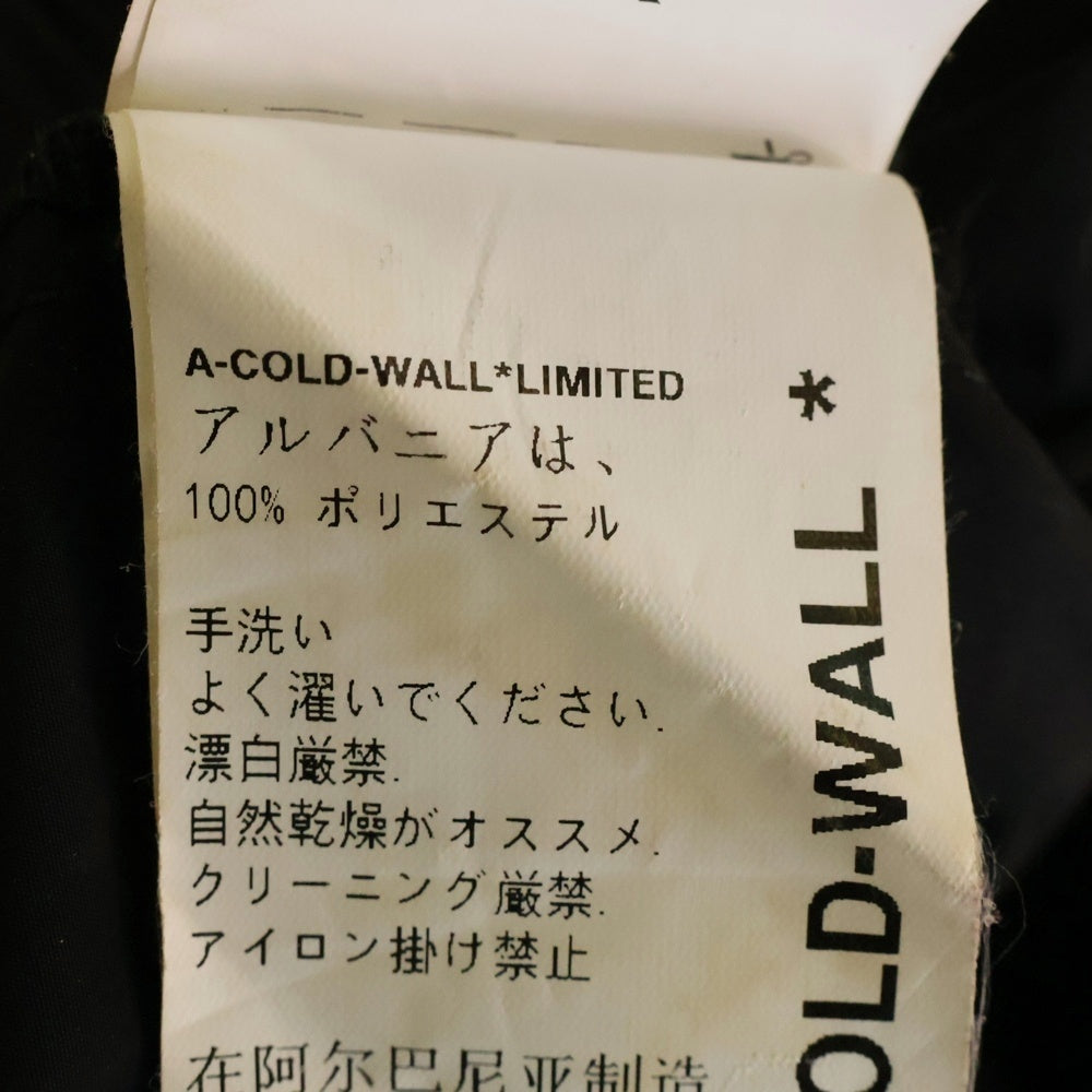 A-COLD-WALL(アコールドウォール) ナイロン サイドジップデザイン トラック パンツ ブラック