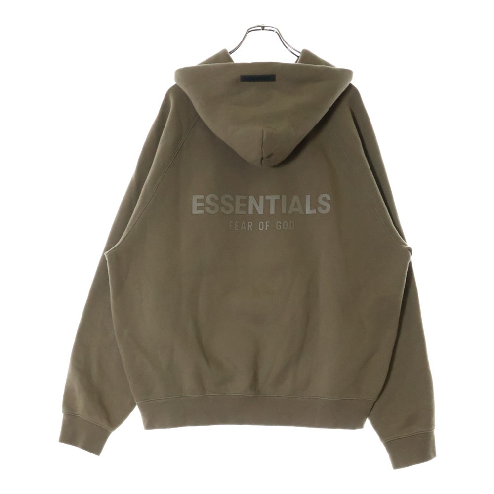 FEAR OF GOD ESSENTIALS(フィアオブゴッド エッセンシャルズ) バックロゴプリント プルオーバースウェットパーカー フーディー ブラウン