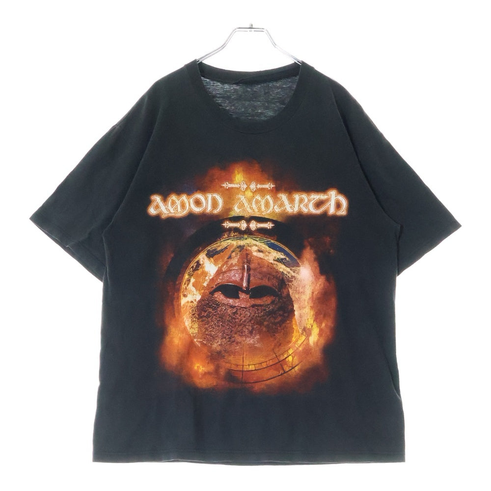 VINTAGE(ヴィンテージ) AMON AMARTH アモン アマース 両面プリント クルーネック 半袖 Tシャツ カットソー ブラック