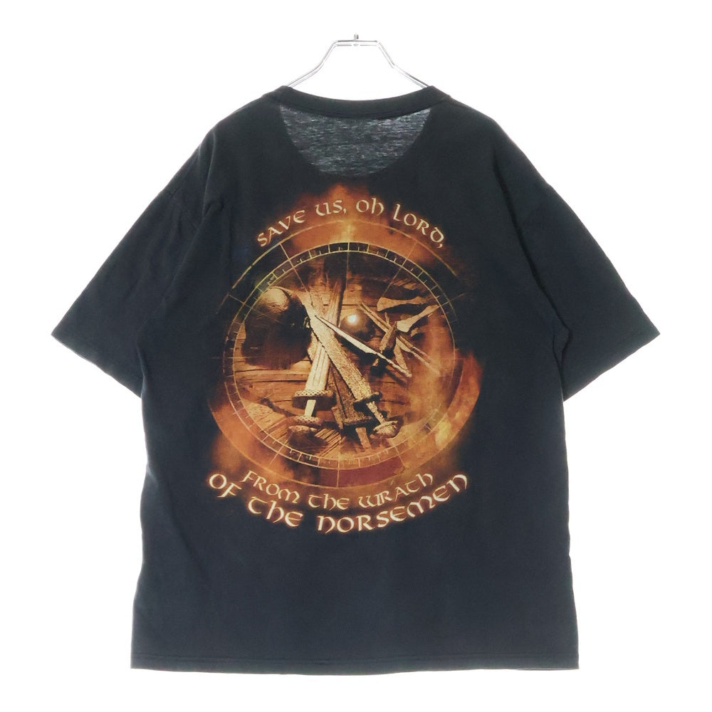 VINTAGE(ヴィンテージ) AMON AMARTH アモン アマース 両面プリント クルーネック 半袖 Tシャツ カットソー ブラック