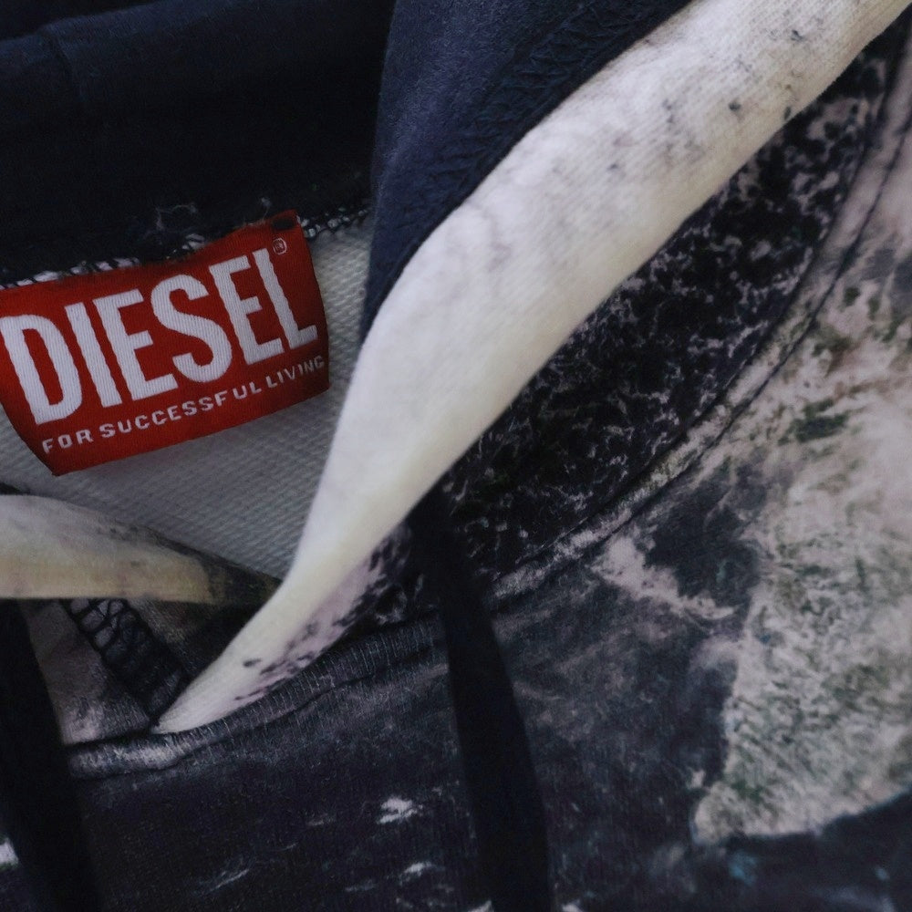 DIESEL(ディーゼル) 23AW S-PAY-HOOD‐L1 プラネットカモ 総柄プリント プルオーバーパーカー マルチカラー A11488