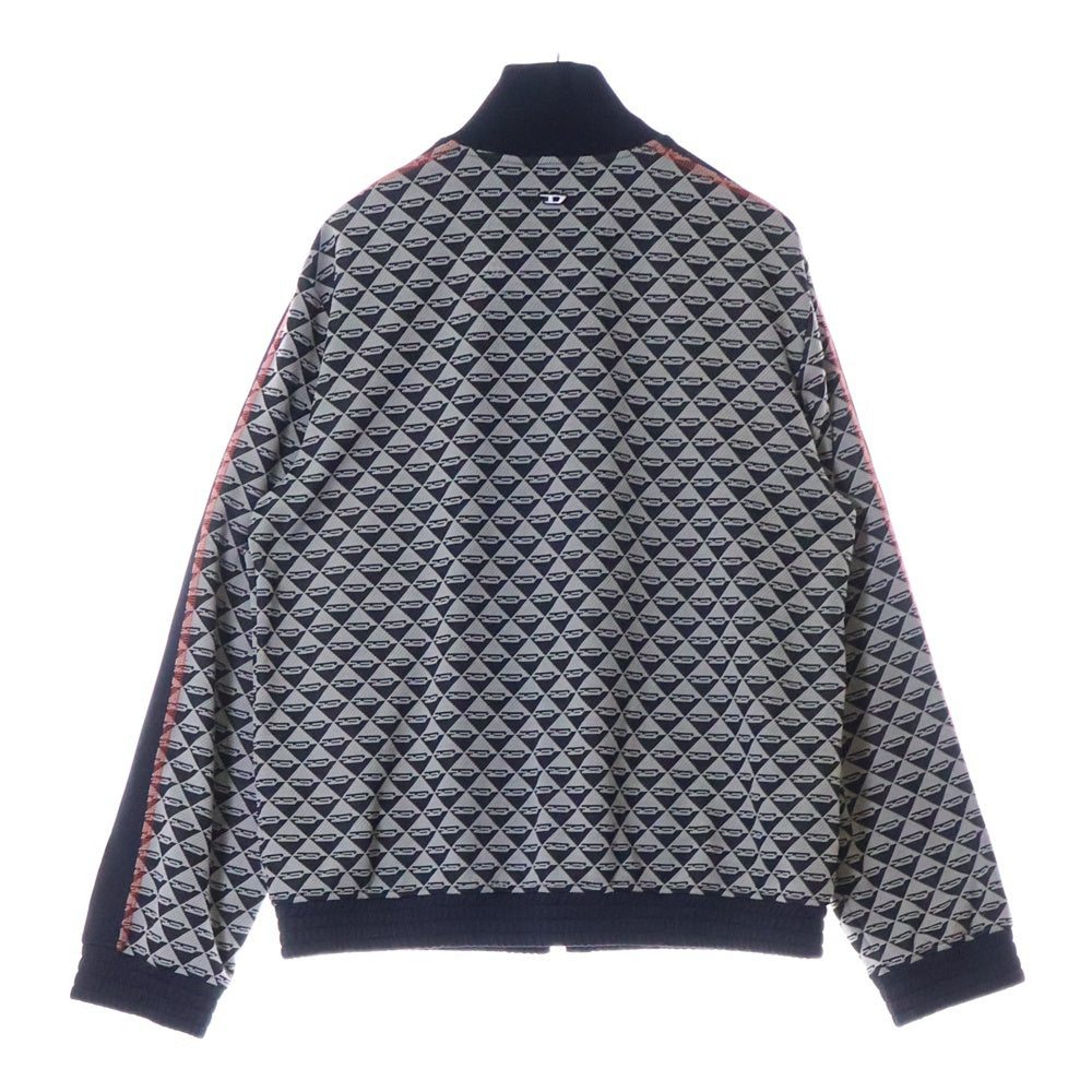 DIESEL(ディーゼル) 22AW AMST-ATHAMO-RW27 ロゴ総柄 ジップアップトラックジャケット ベージュ/ブラック