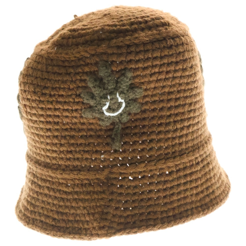 HUF(ハフ) NATURE BUDDY KNIT BUCKET ネイチャーバディ ニットバケットハット 帽子 ブラウン WHT0004