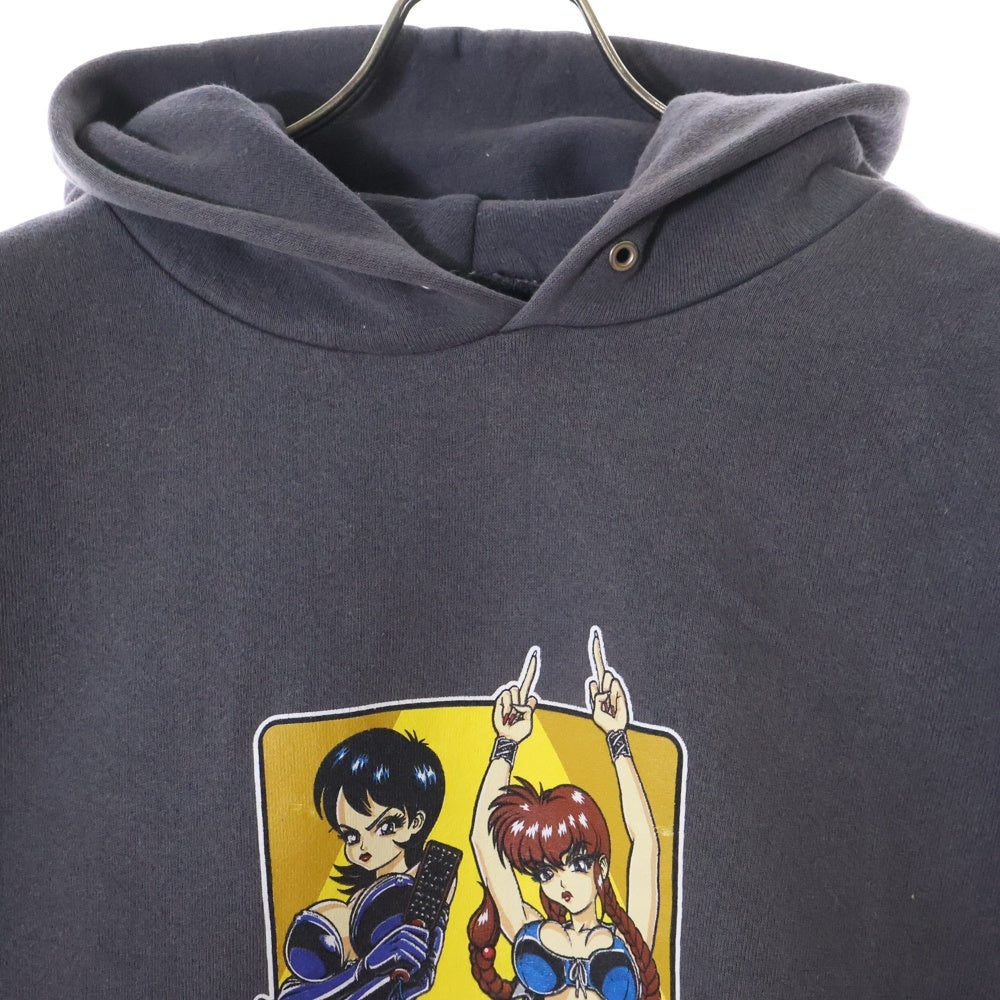 VINTAGE(ヴィンテージ) 90S VINTAGE HOOK-UPS PULLOVER HOODIE ヴィンテージ フックアップ フロントプリント プルオーバースウェットパーカー フーディー グレー