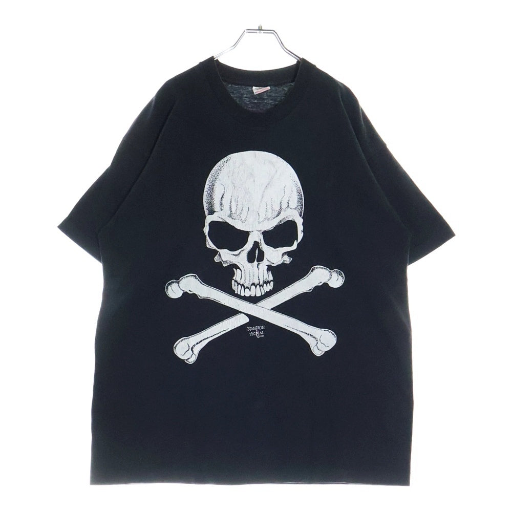 VINTAGE(ヴィンテージ) 90S VINTAGE 1991 SKULL TEE ヴィンテージ FRUITSタグ スカルプリントTシャツ 半袖クルーネックカットソー ブラック