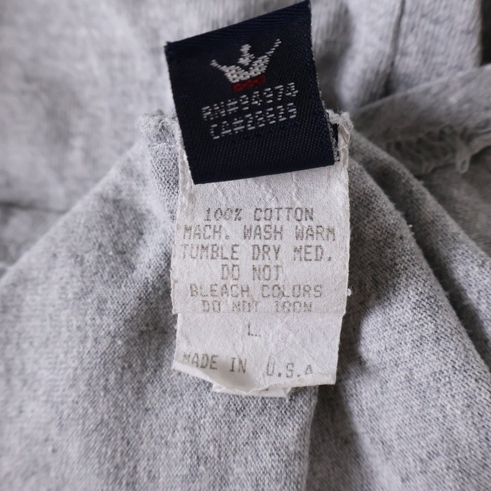 STUSSY(ステューシー) 90S VINTAGE ヴィンテージ 紺タグ 7分丈 フロントロゴ ラグラン ロングTシャツ カットソー グリーン/グレー