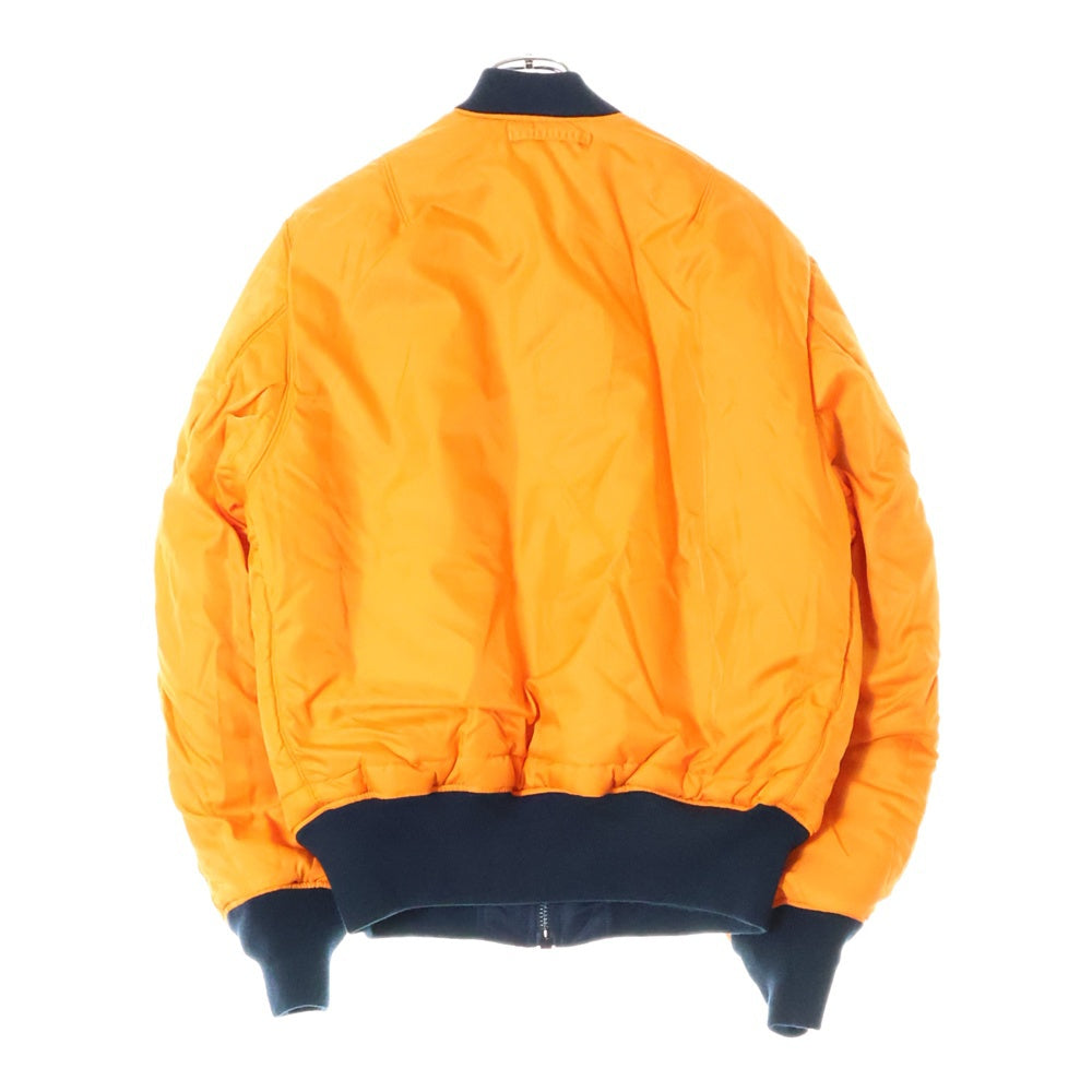 ALPHA INDUSTRIES(アルファ インダストリーズ) リバーシブル ナイロンフライトジャケット MA-1 ネイビー/オレンジ 615-37901