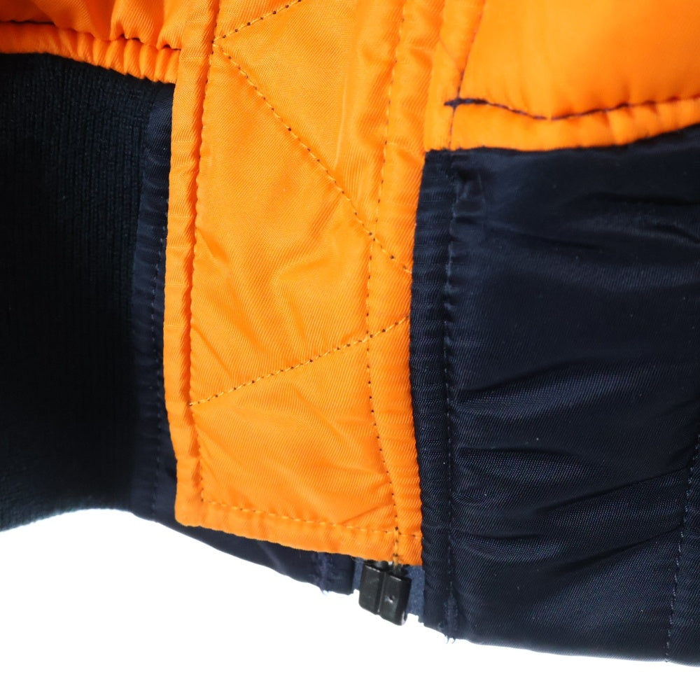 ALPHA INDUSTRIES(アルファ インダストリーズ) リバーシブル ナイロンフライトジャケット MA-1 ネイビー/オレンジ 615-37901