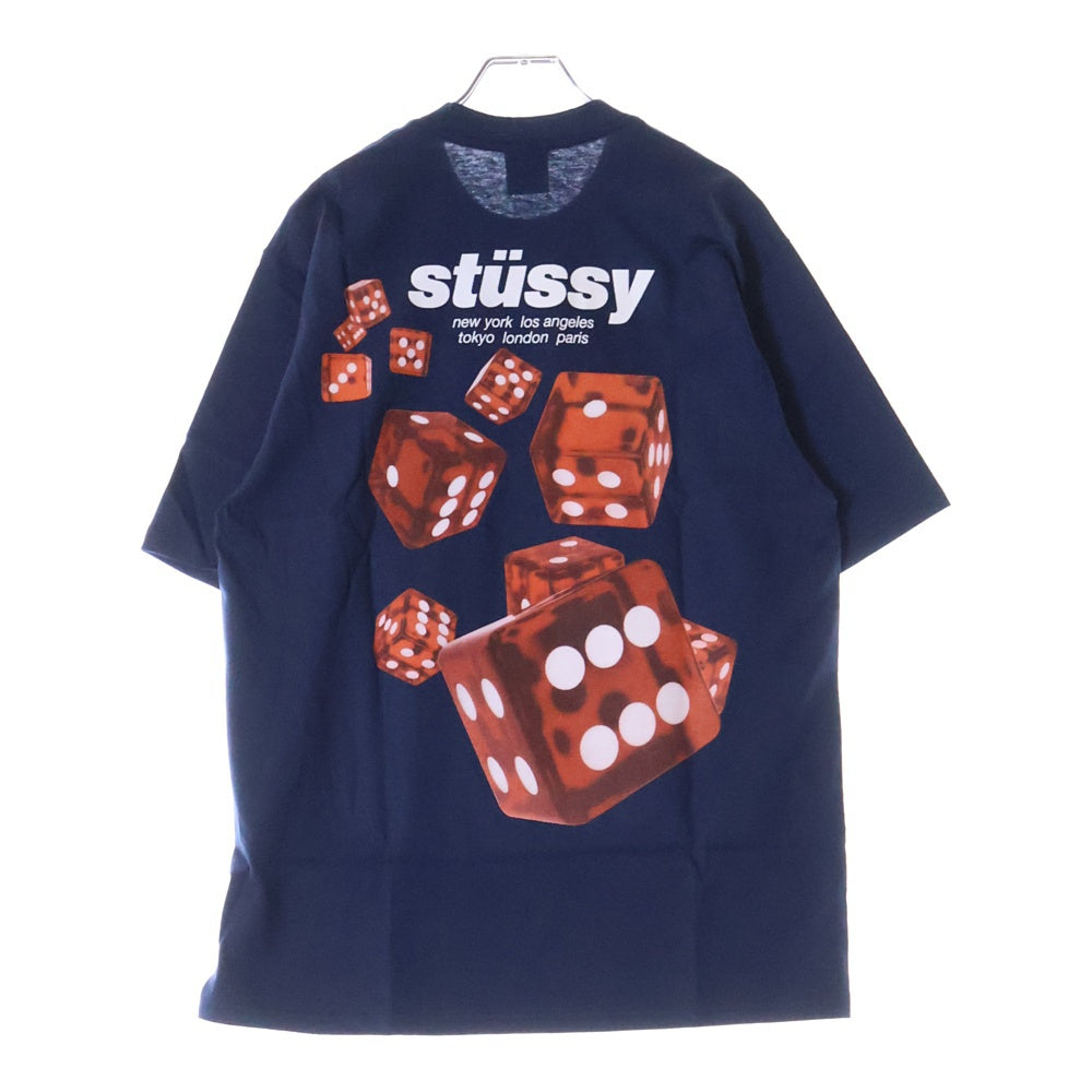 STUSSY(ステューシー) 25SS ROLLERS TEE ローラーズ クルーネック半袖Tシャツ カットソー ネイビー 1905160