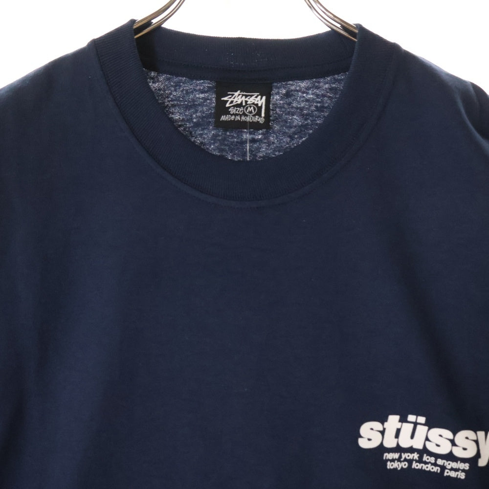 STUSSY(ステューシー) 25SS ROLLERS TEE ローラーズ クルーネック半袖Tシャツ カットソー ネイビー 1905160
