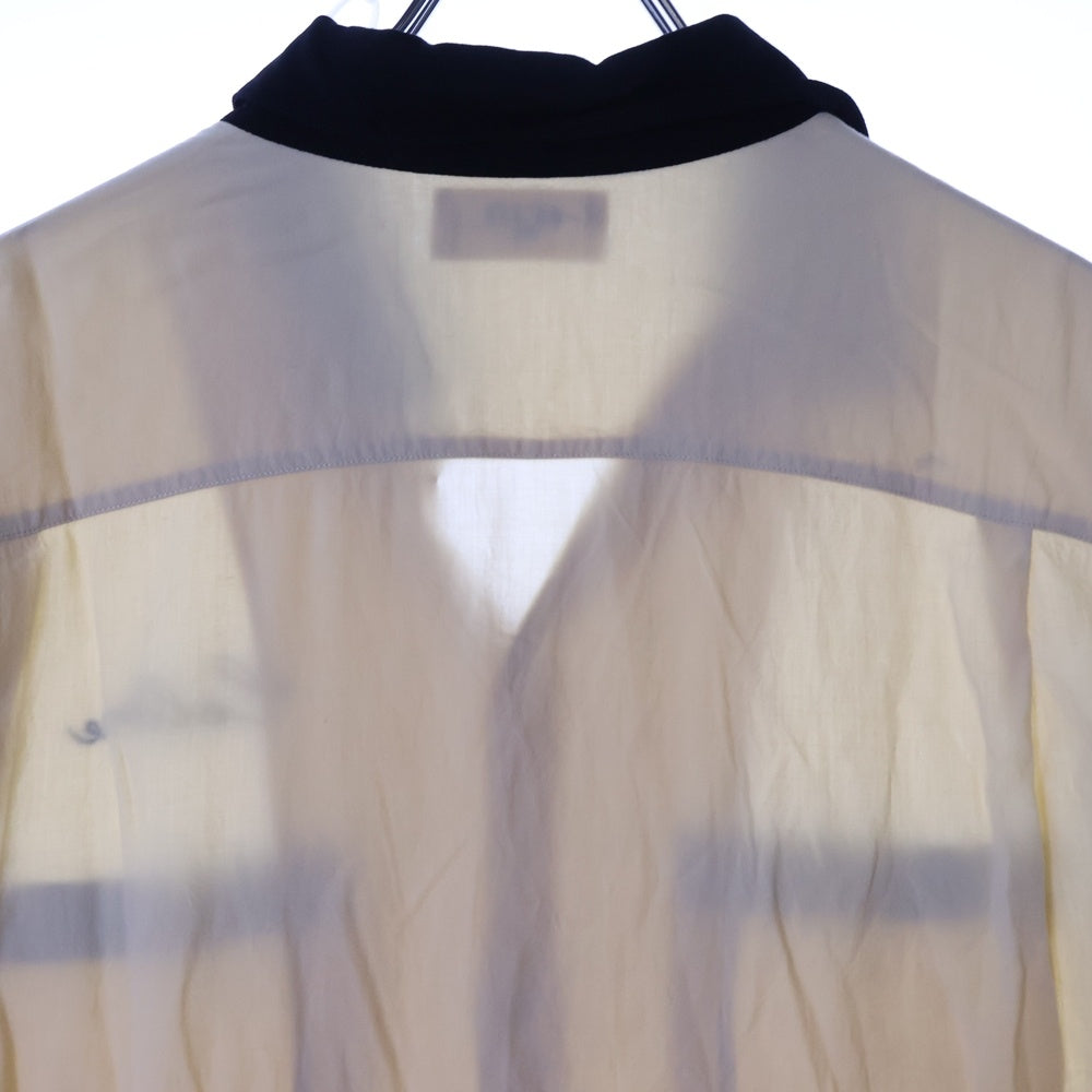 CELINE(セリーヌ) 24AW ロゴエンブロイダリー ロカビリー 半袖シャツ レーヨン ブラック/アイボリー 2C15C852C