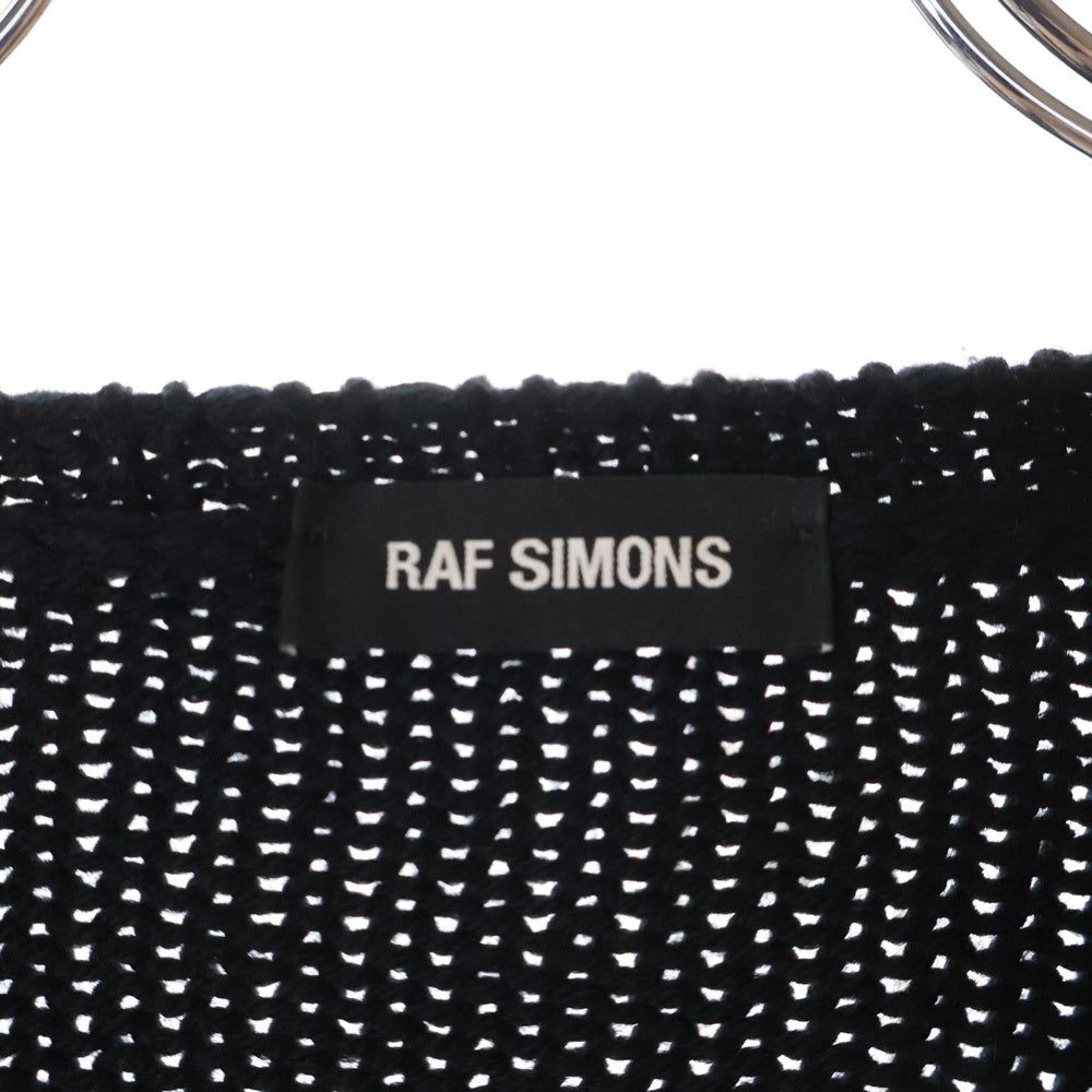 RAF SIMONS(ラフシモンズ) 17AW NYジャガード クロップドニットセーター ブラック