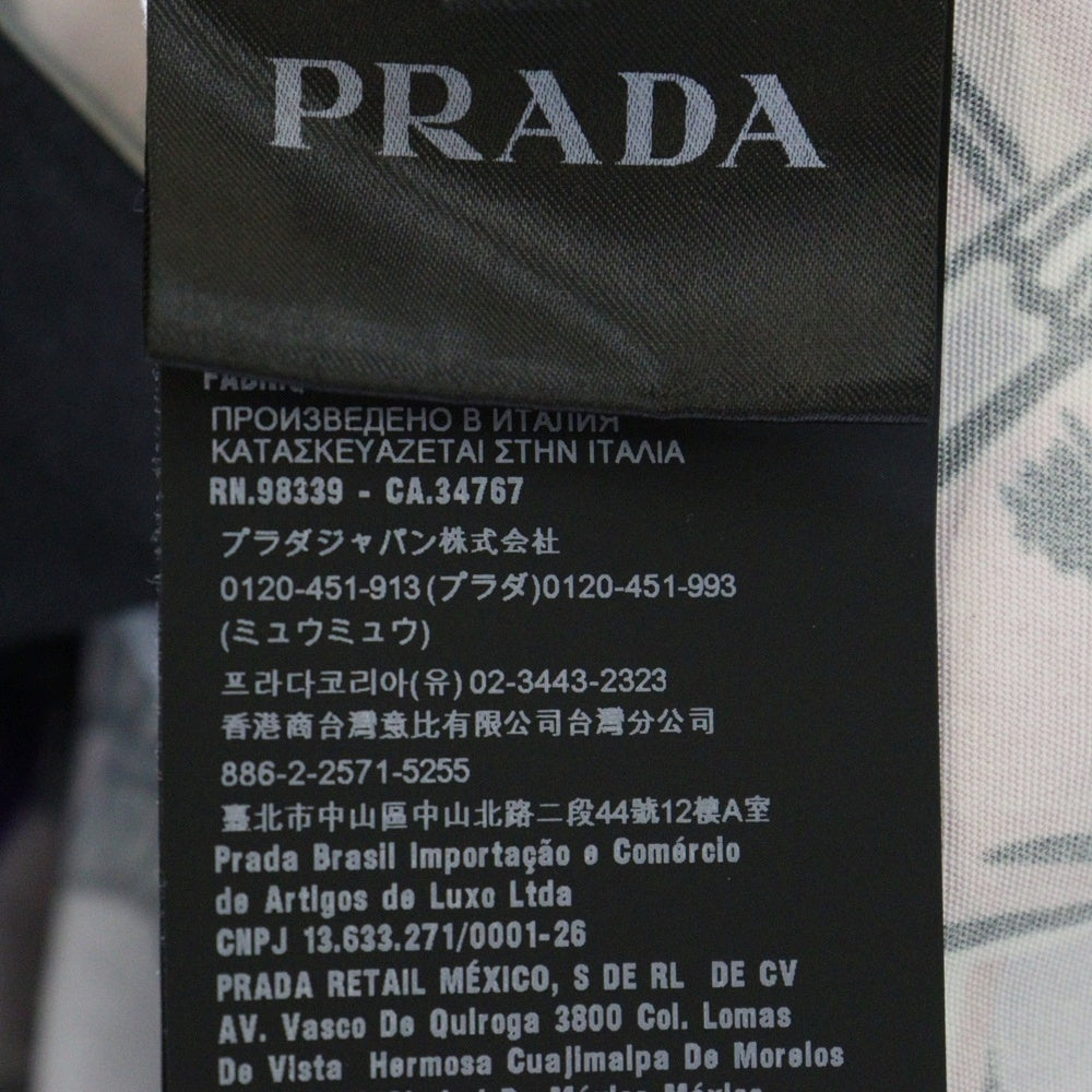 PRADA(プラダ) 18AW Double Match Shirt ダブルマッチ 総柄半袖シャツ アロハ ブラック UCS319 S182 1U5V