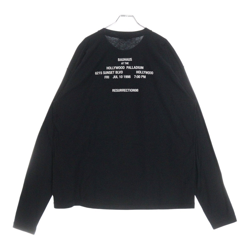 MIDNIGHT STUDIOS(ミッドナイトスタジオ) RESURRECTTION98 L/S TEE プリントカットソー 長袖Tシャツ ブラック