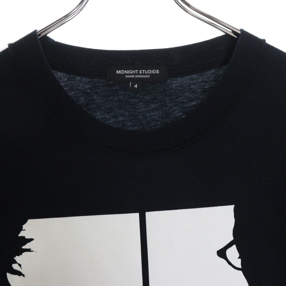 MIDNIGHT STUDIOS(ミッドナイトスタジオ) RESURRECTTION98 L/S TEE プリントカットソー 長袖Tシャツ ブラック
