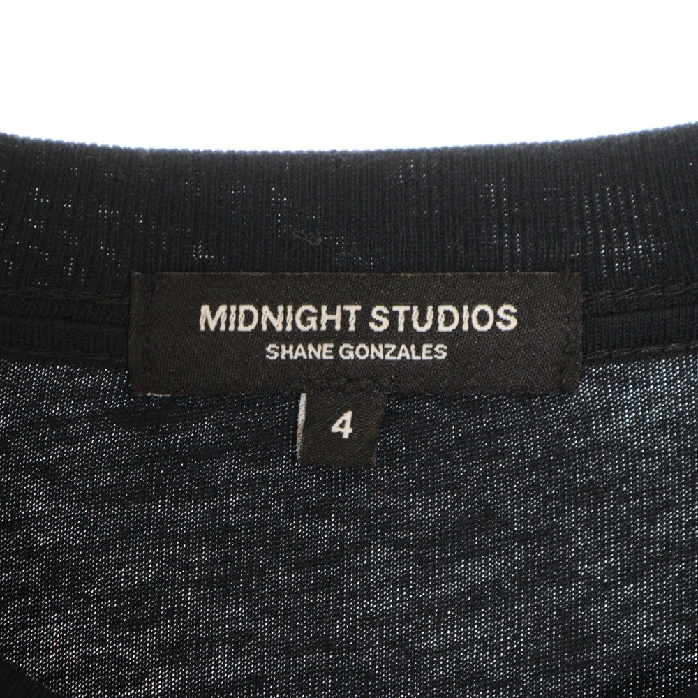 MIDNIGHT STUDIOS(ミッドナイトスタジオ) RESURRECTTION98 L/S TEE プリントカットソー 長袖Tシャツ ブラック