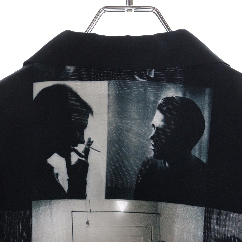 F-LAGSTUF-F(フラグスタフ) ×Larry Clark SS SHIRT ラリークラーク フォト 半袖シャツ ブラック 19AW-FS×LC-03