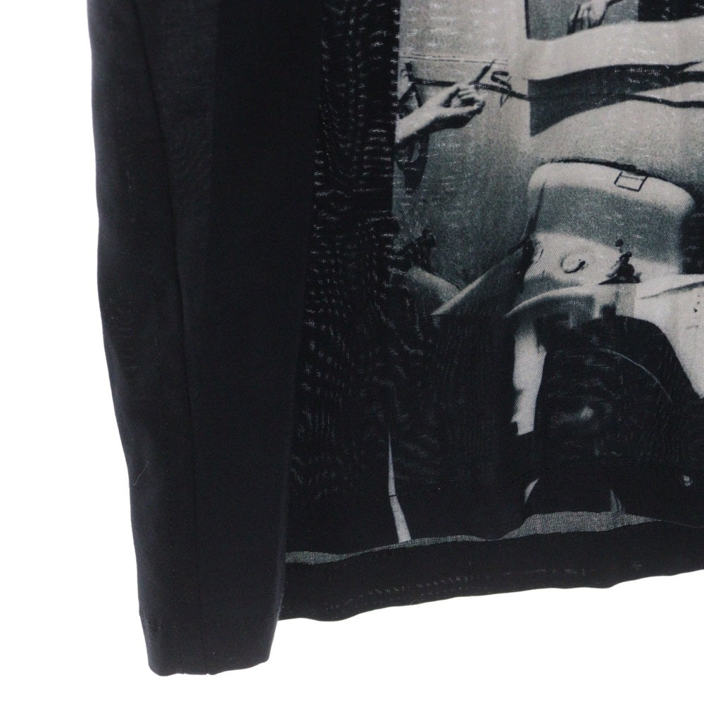 F-LAGSTUF-F(フラグスタフ) ×Larry Clark SS SHIRT ラリークラーク フォト 半袖シャツ ブラック 19AW-FS×LC-03