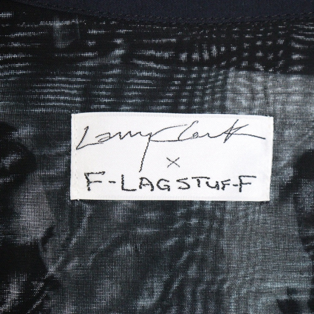 F-LAGSTUF-F(フラグスタフ) ×Larry Clark SS SHIRT ラリークラーク フォト 半袖シャツ ブラック 19AW-FS×LC-03