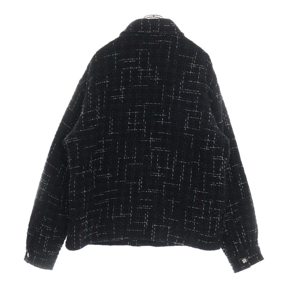 AMIRI(アミリ) Tweed Padded Overshirt ツイードオーバーシャツジャケット ブラック ブラック