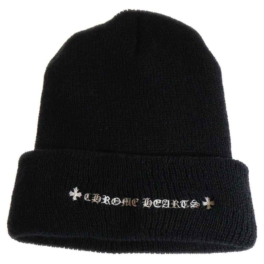 CHROME HEARTS(クロムハーツ) WOOL WATCH CAP ウールワッチキャップ CHプラス刺繍ビーニー ブラック