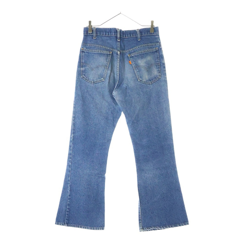 Levi's(リーバイス) 80S VINTAGE 646 オレンジタブ ボタン裏532 USA製 TALON42ジップ ジップフライ フレア ブーツカットデニムパンツ インディゴ
