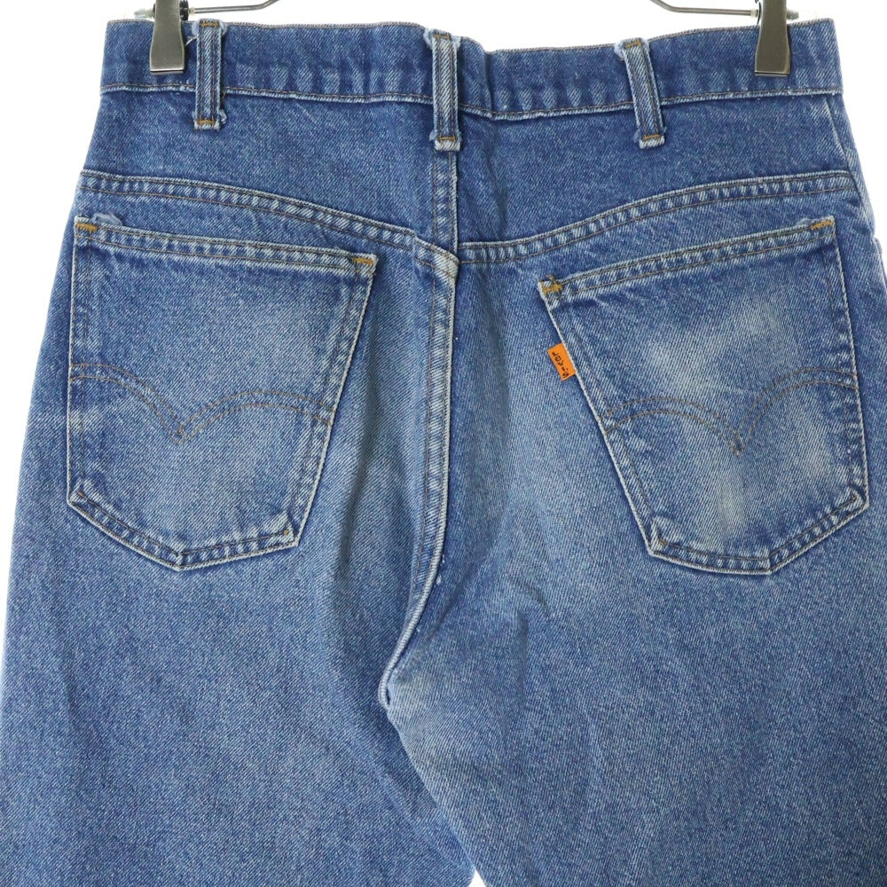 Levi's(リーバイス) 80S VINTAGE 646 オレンジタブ ボタン裏532 USA製 TALON42ジップ ジップフライ フレア ブーツカットデニムパンツ インディゴ