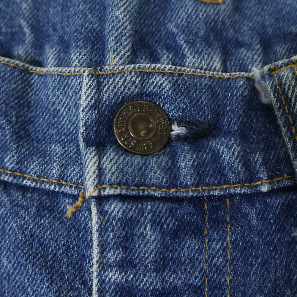 Levi's(リーバイス) 80S VINTAGE 646 オレンジタブ ボタン裏532 USA製 TALON42ジップ ジップフライ フレア ブーツカットデニムパンツ インディゴ