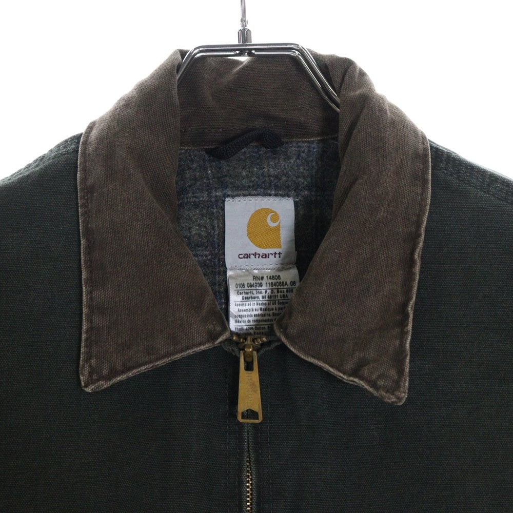 CARHARTT(カーハート) 00S DETROIT JACKET デトロイトジャケット ダック生地 ブランケットライナー付き モスグリーン J97 MOS