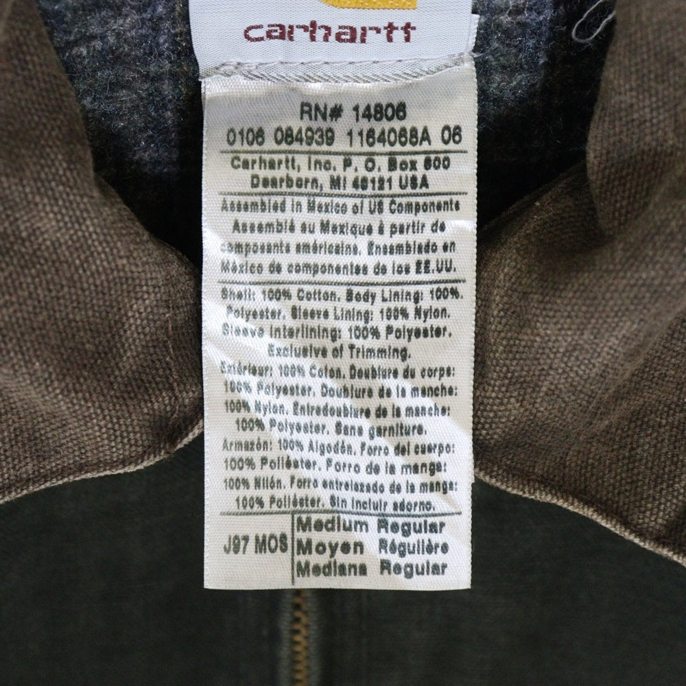 CARHARTT(カーハート) 00S DETROIT JACKET デトロイトジャケット ダック生地 ブランケットライナー付き モスグリーン J97 MOS