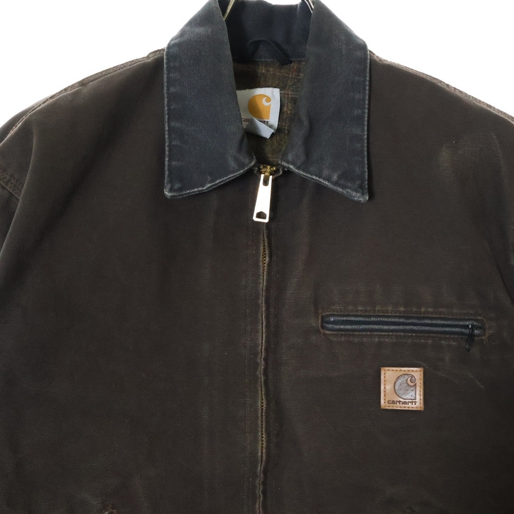 CARHARTT(カーハート) DETROIT JACKET デトロイトジャケット ダック生地 ブランケットライナー付き ブラウン J97 DKB