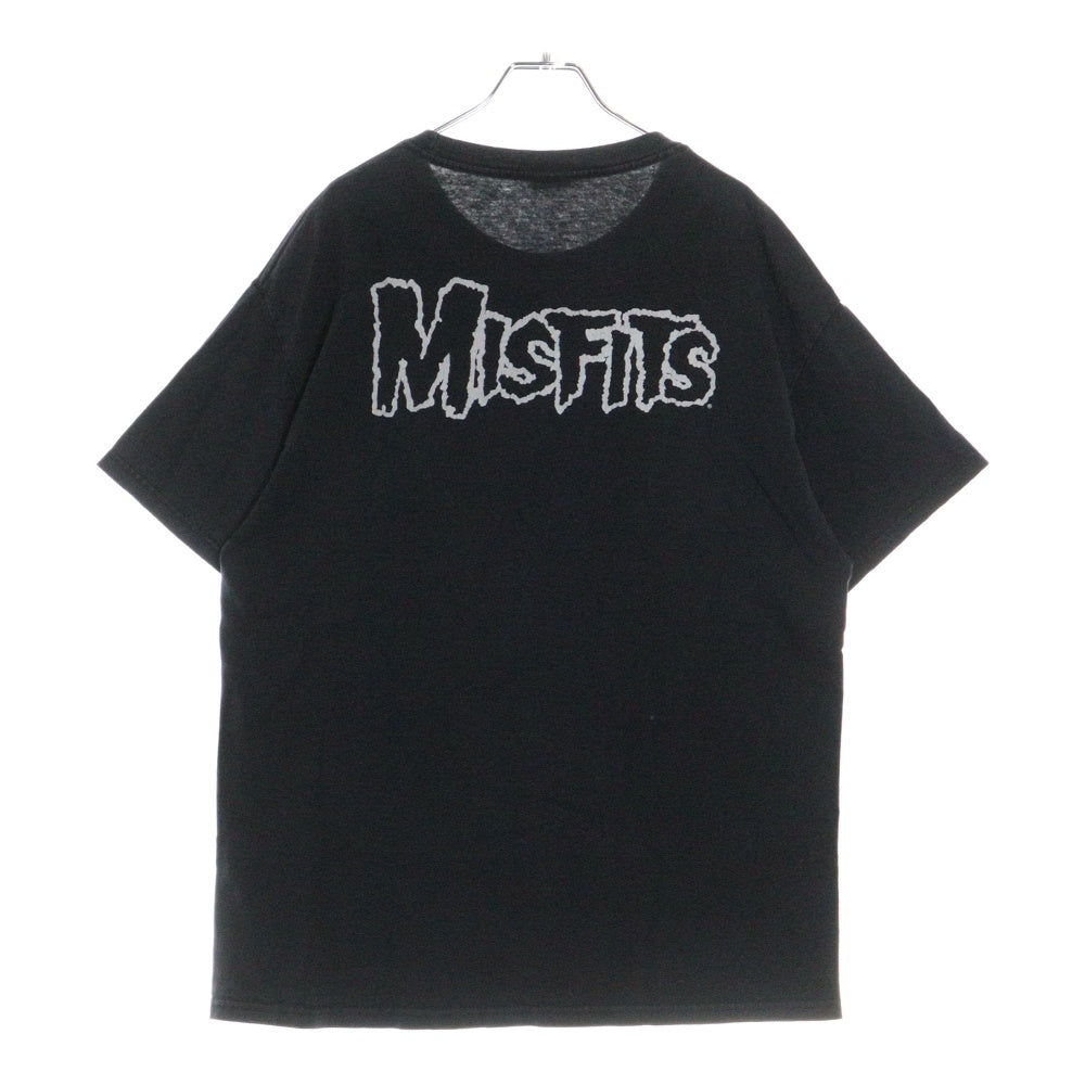 VINTAGE(ヴィンテージ) 00S VINTAGE THE MISFITS 2001 TEE ヴィンテージ ミスフィッツ スカル 両面プリントTシャツ 半袖クルーネックカットソー ブラック