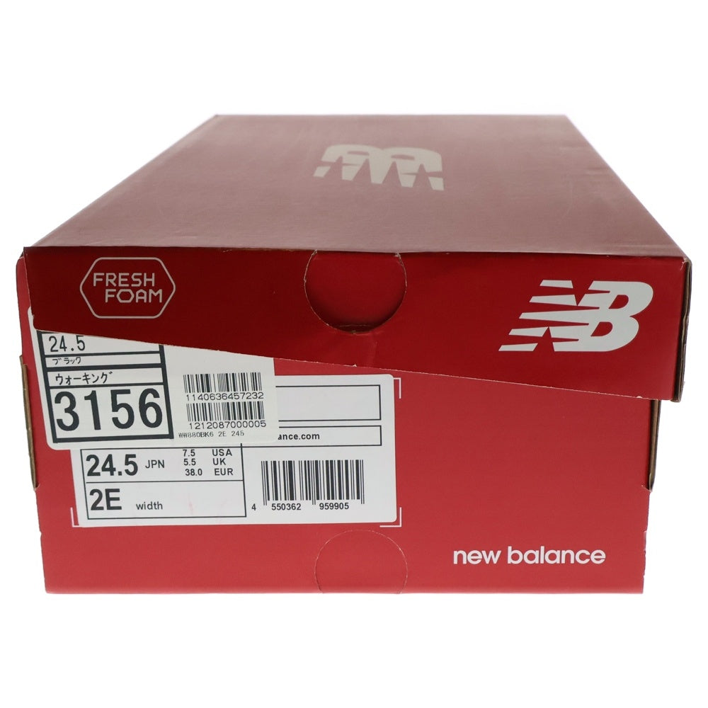 New Balance(ニューバランス) WW880BK6 スエードレザー ローカットスニーカー レディース ブラック/ホワイト US7.5/24.5cm
