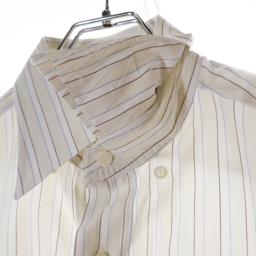 Brioni(ブリオーニ) イタリア製 ストライプ柄 レギュラーカラー コットン 長袖シャツ ベージュ/ホワイト