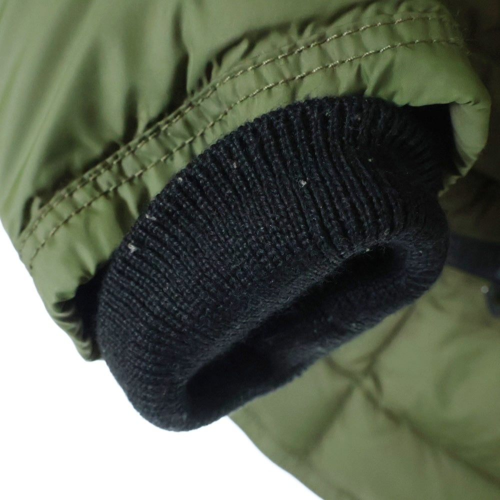 MONCLER(モンクレール) マルチジップポケットデザイン ロゴワッペン ファー着脱 フーデッドダウンジャケット カーキ