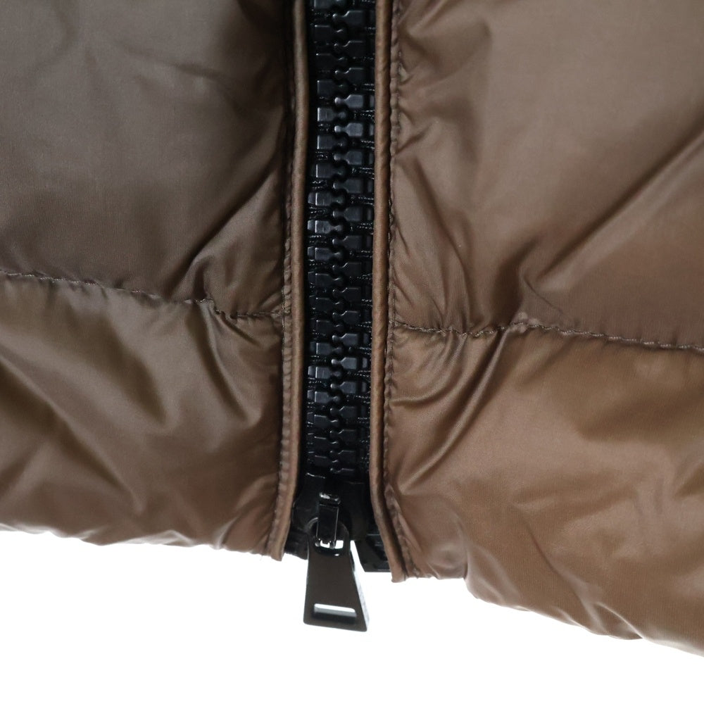 MONCLER(モンクレール) 15AW TALHOUET GIUBBOTTO タルウエ ロゴワッペン スタンドカラー ダウンコート ブラウン レディース A20934981305 53689