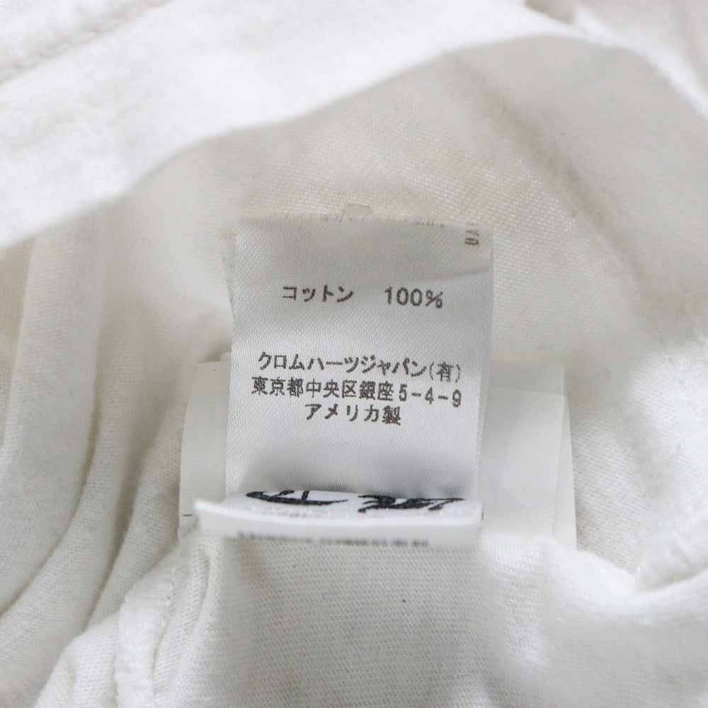 CHROME HEARTS(クロムハーツ) RS3 CROSS TEE アールエススリークロス 両面ロゴプリント 半袖ポケットTシャツ カットソー ホワイト