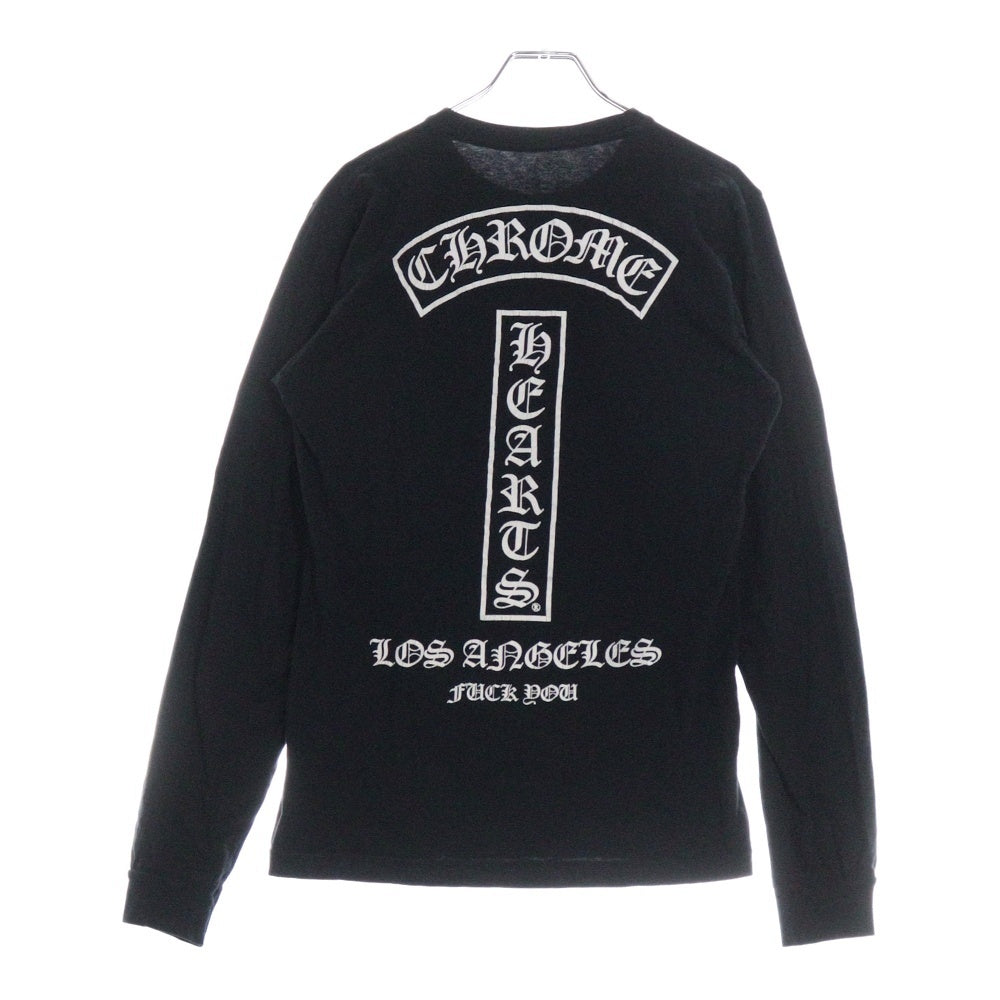 CHROME HEARTS(クロムハーツ) OLD LOS ANGELES FUCK YOU HORSESHOE L/S TEE オールド ロサンゼルス ファックユー ホースシュー 長袖ポケットTシャツ カットソー ブラック